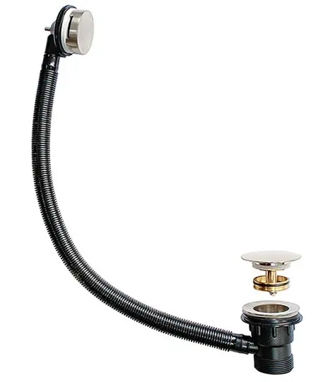 Kolt Bath Nickel Easy clean Sprung Waste and Overflow