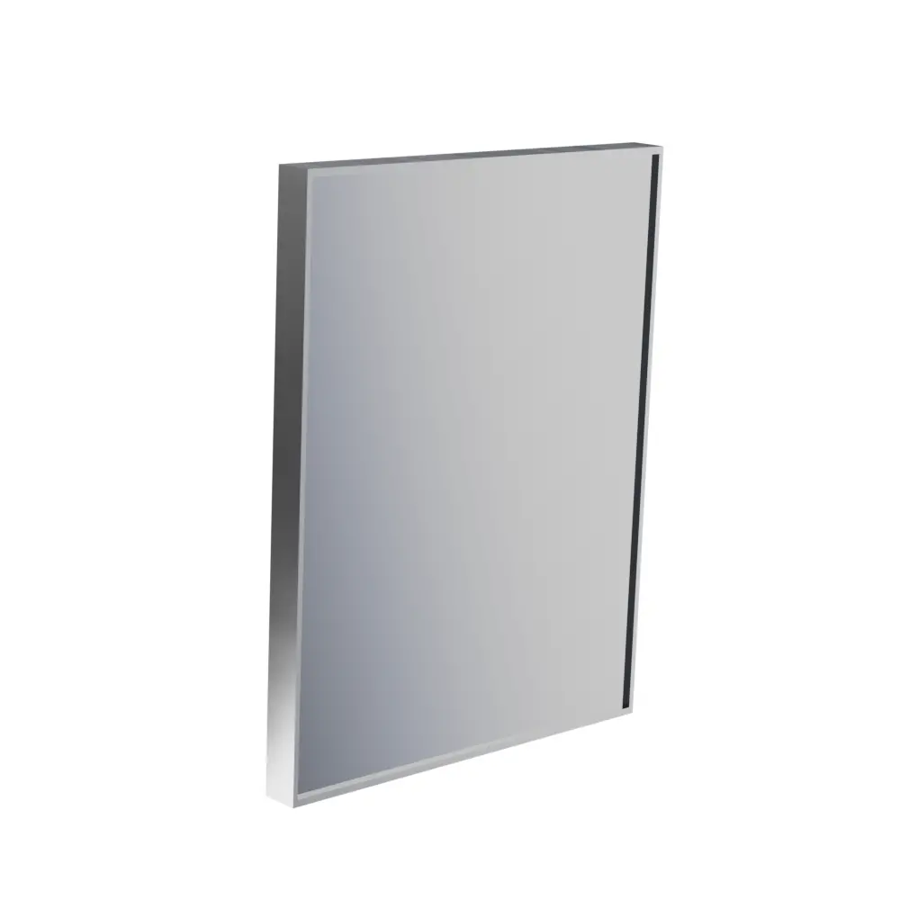 Frame Nickel Bathroom Mirror 500x700mm with shaver socket