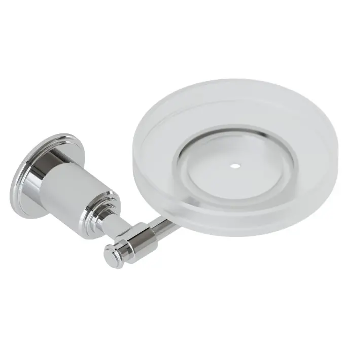 VIC Chrome Soap Dish Holder (frosted glass)