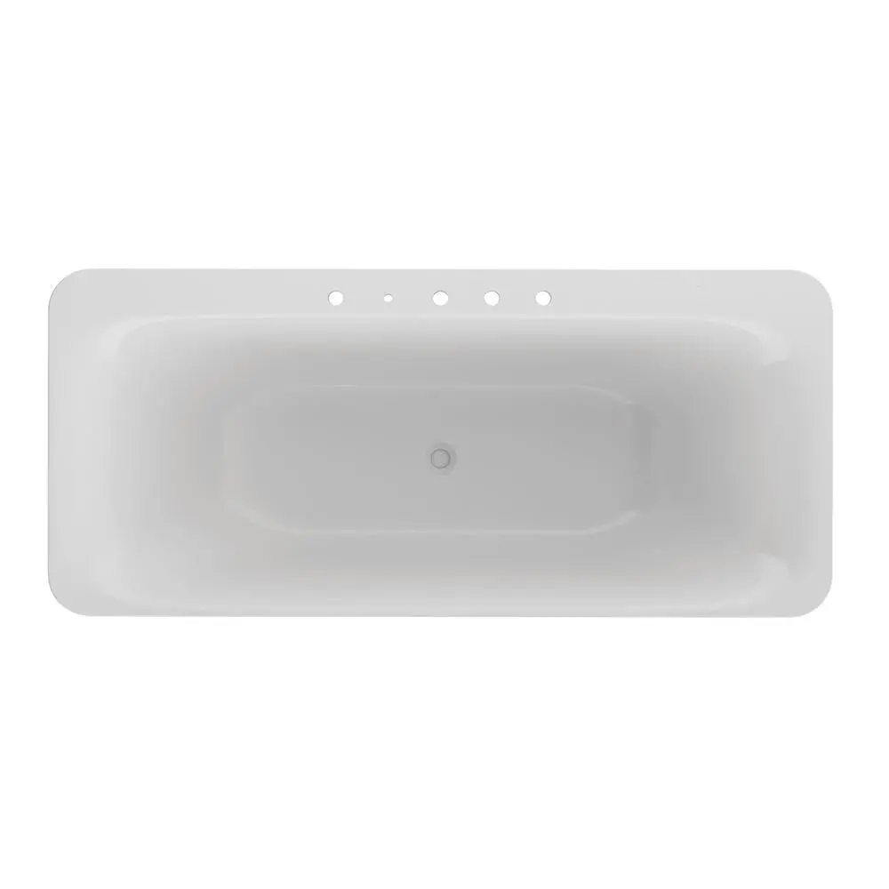 Laguna White Free Standing Bathtub With Holes For 5 Hole Filler, Built-In Overflow1800X800mm