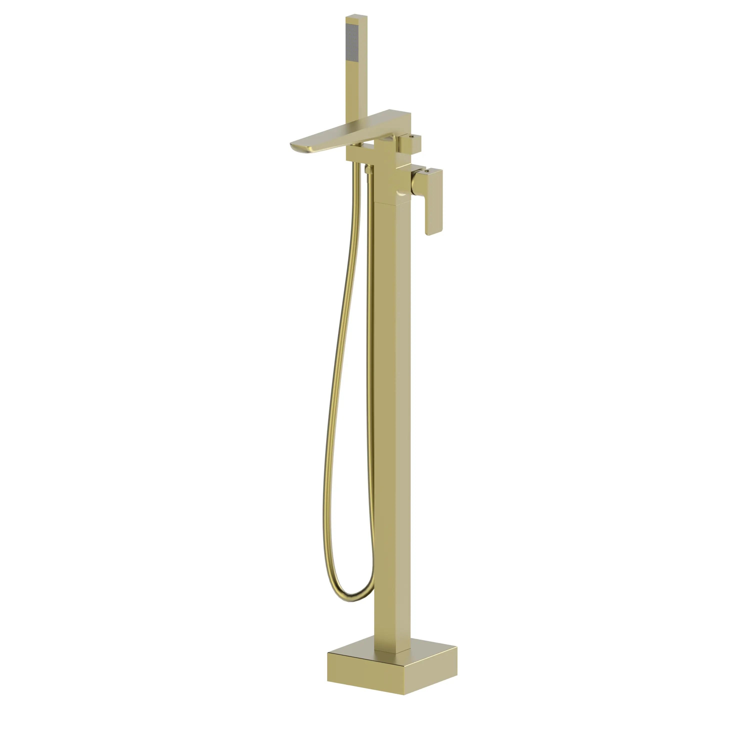 Kolt Brushed Brass Freestanding Bath Shower Mixer Tap