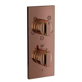 Artize Blush Gold PVD Thermatik-R Thermostatic shower valve with 4-way outlets