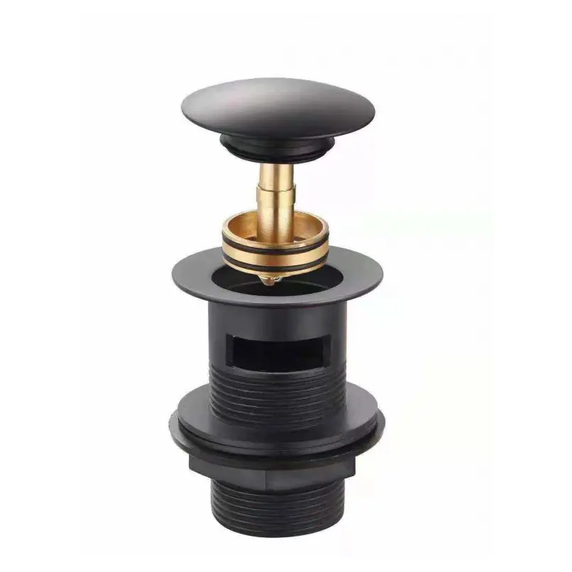 Slotted Easyclean Matt Black Click-clack Basin Waste