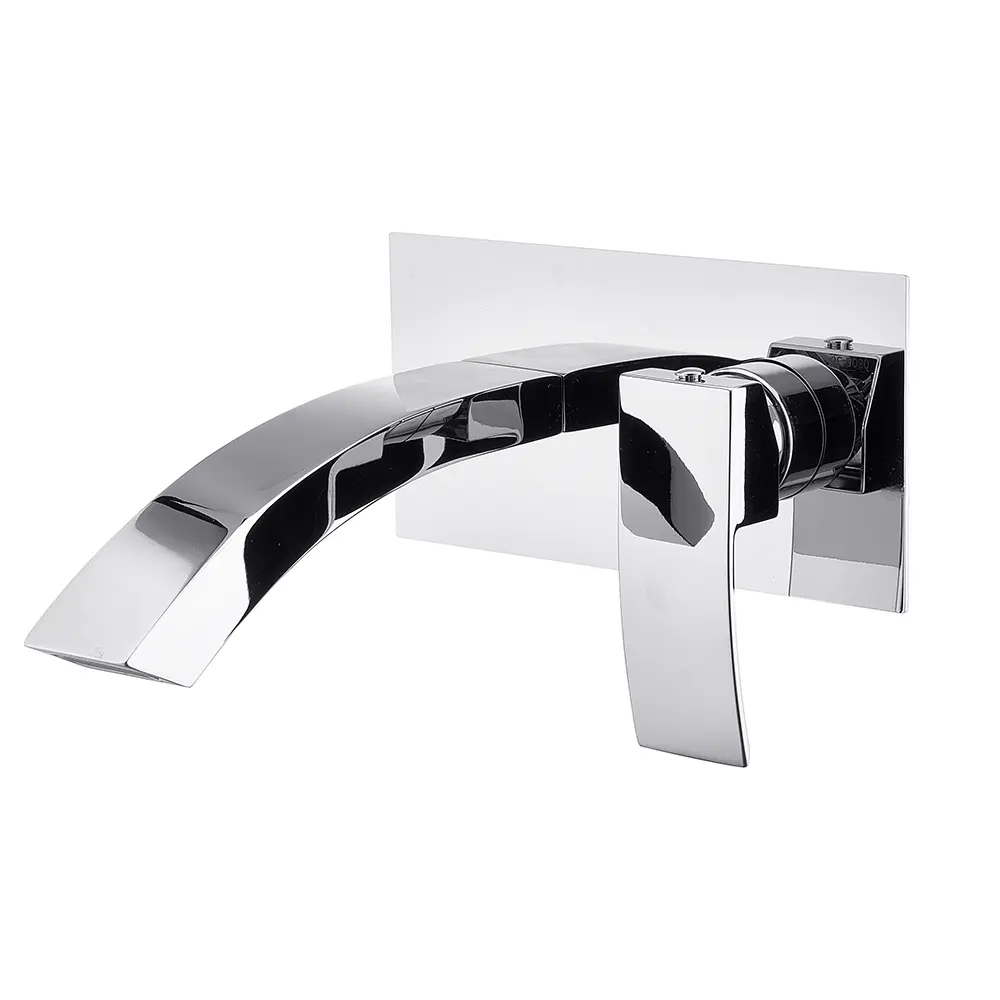 Flair Chrome Wall Mounted Basin Mixer Tap