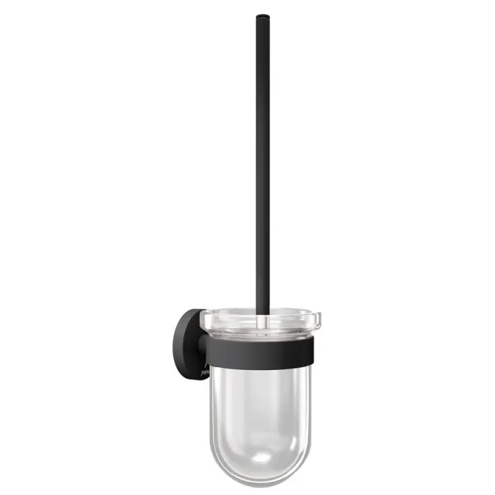 Jaquar Black Matt Toilet Brush With Holder
