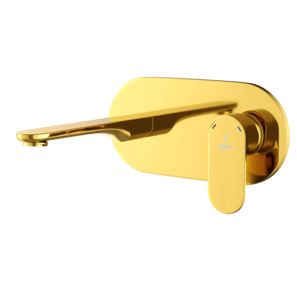Jaquar Opal Gold Bright PVD Prime 2-Hole Wall-Mounted Basin Mixer