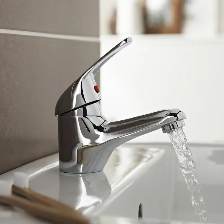 G4K Chrome Mono Basin Mixer Tap With Click Waste