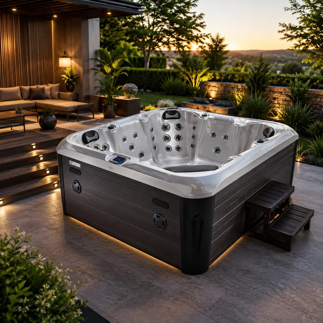 Jaquar Polaris 6 Seater Luxury Spa Hot Tub with Bluetooth, UV & LED