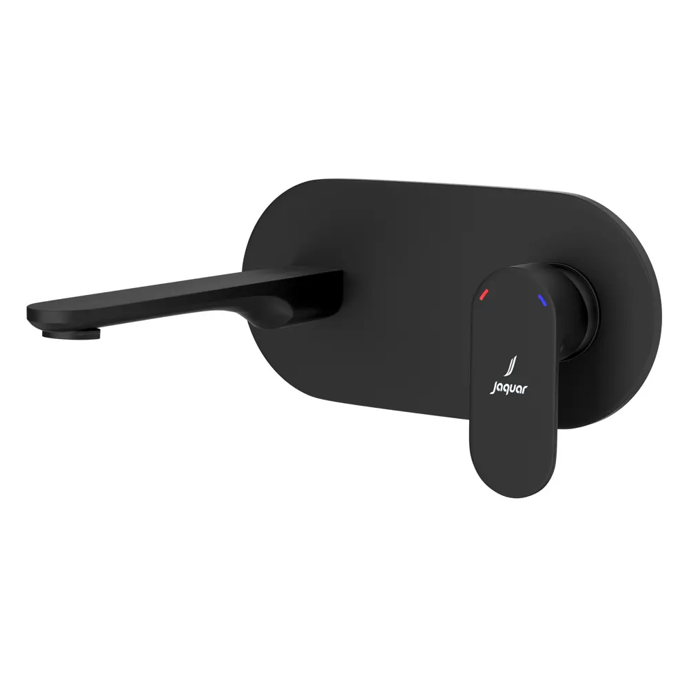 Jaquar Opal Black Matt Prime 2-Hole Wall-Mounted Basin Mixer