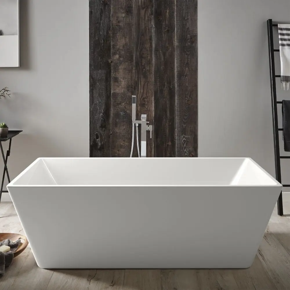 Kruze White Glossy Morden Freestanding Bath 1730x830mm