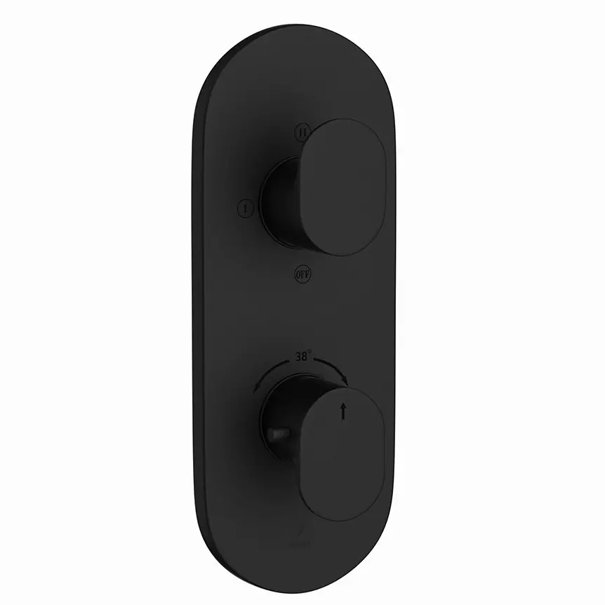 Jaquar Black Matt Opal Prime Aquamax 3 Outlet Thermostatic Shower Mixer