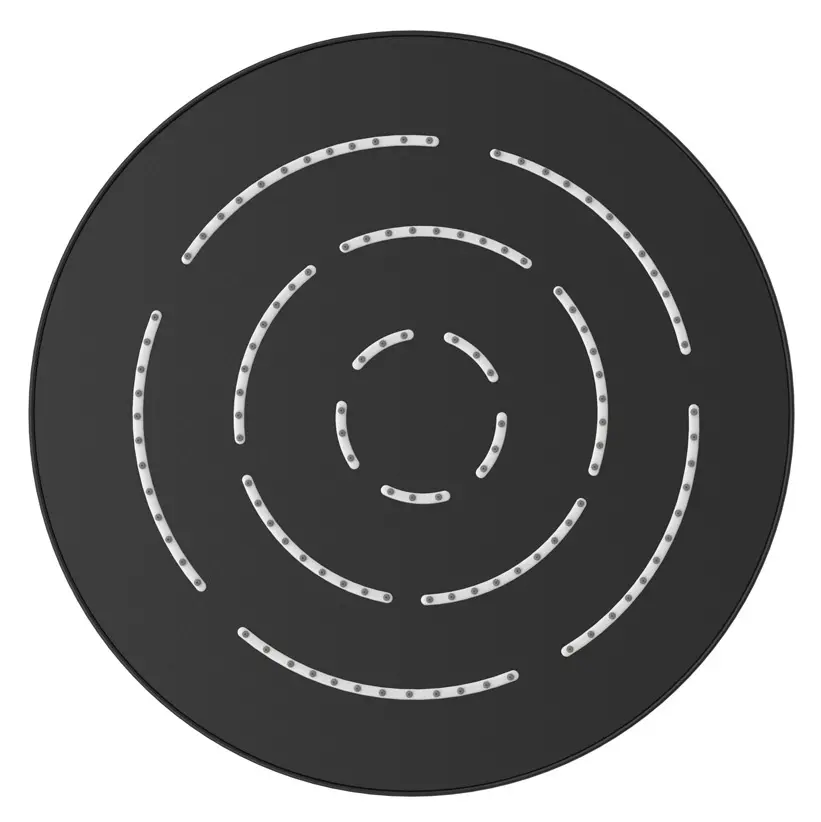 Jaquar Black Matt Maze Overhead Shower 240mm Round Single Flow