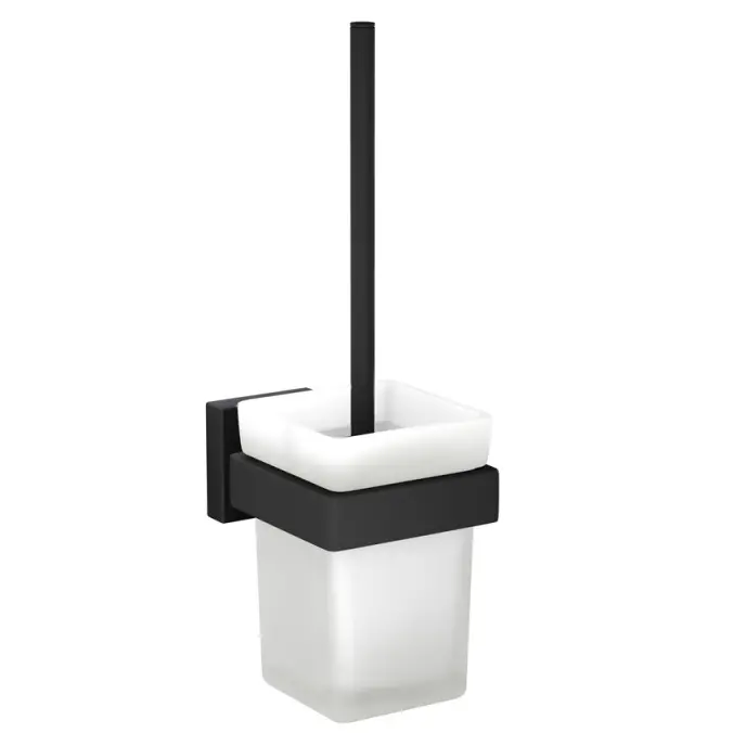 Jaquar Black Matt Kubix Prime Toilet Brush Holder Image 0