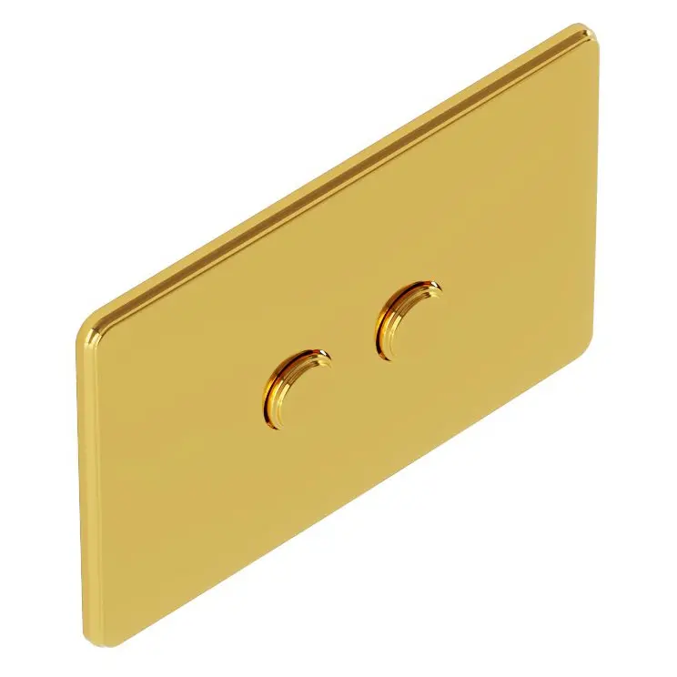 Artize Gold Bright PVD Vic Pneumatic control Toilet Flush Plates