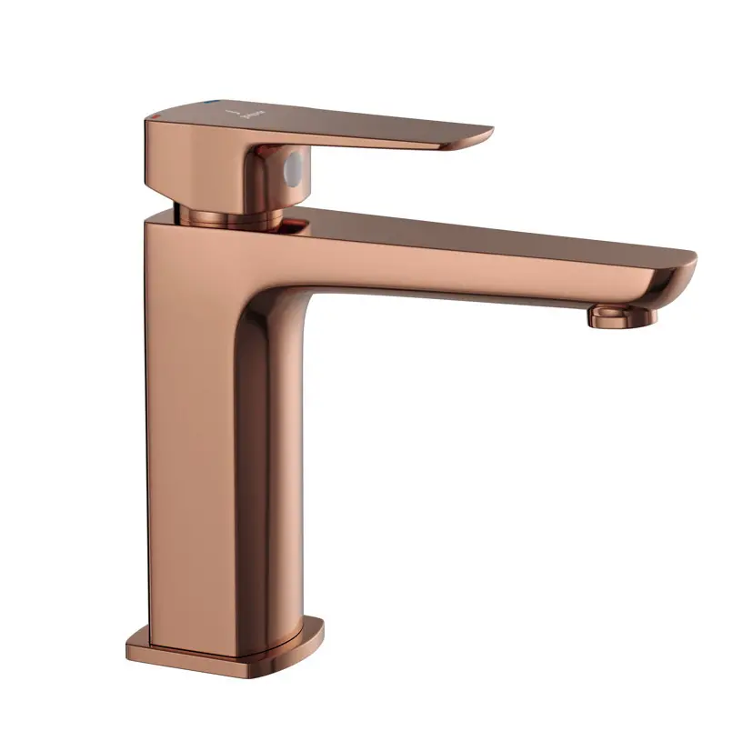 Jaquar Kubix Prime Blush Gold PVD Mono Basin Mixer