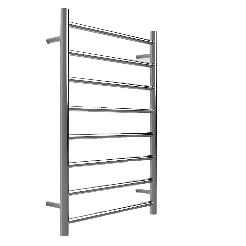 Anise 8 Bar Ladder Straight Round Towel Rail Polished