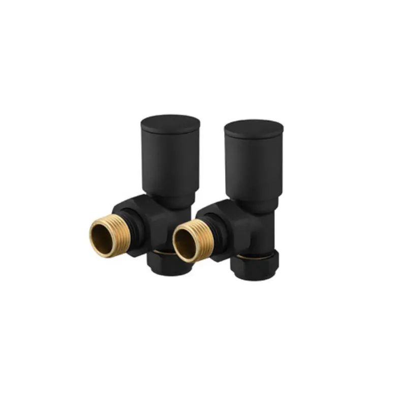 Angled Black Matt Manual Radiator Valves
