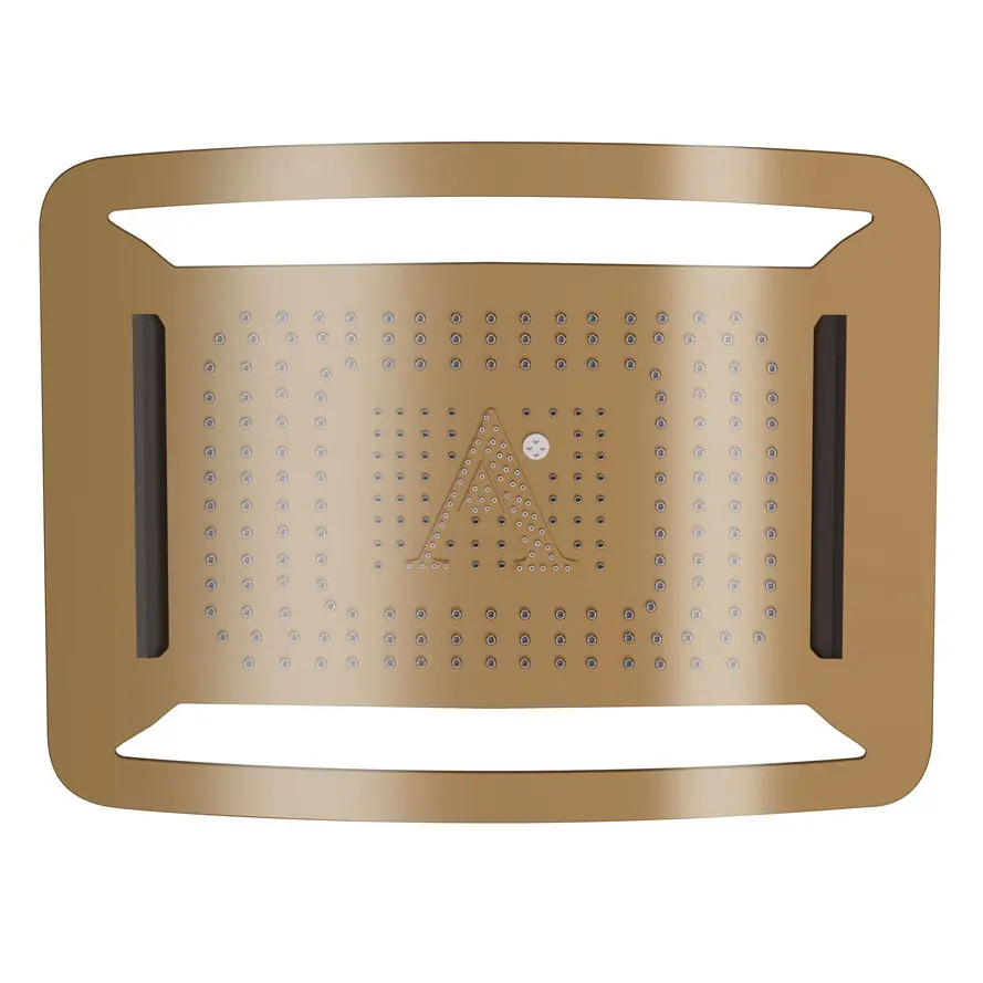 Artize Gold Matt PVD Rainjoy 600X472mm AISI 304 stainless steel with RGB LED lights remote control