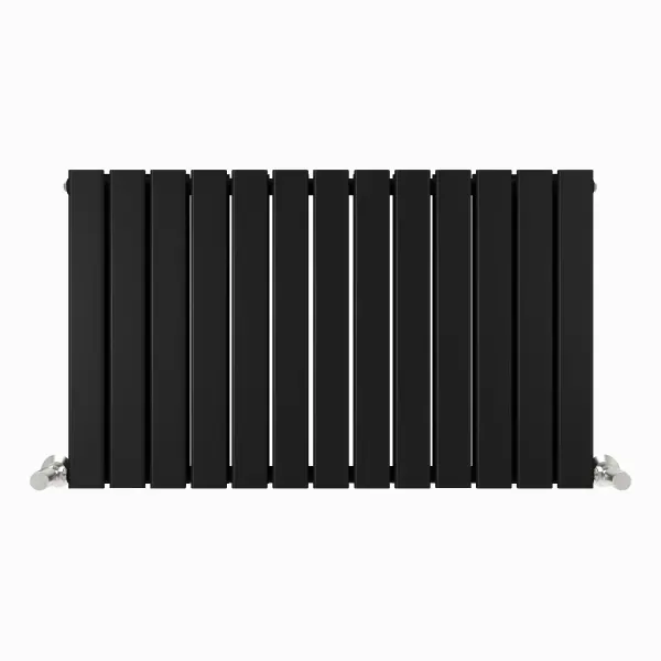 Black London Double Designer Horizontal Column Radiator 400mm x 1564mm Image 0
