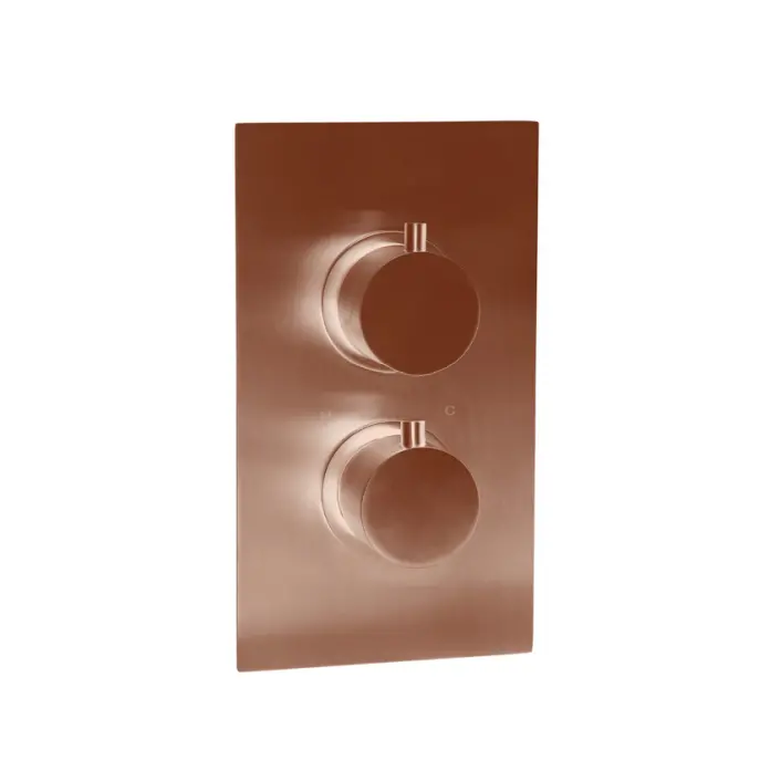 Treviso Thermostatic Concealed Shower Mixer One Outlet Brushed Rose Gold