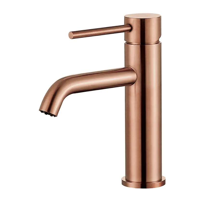 Treviso Single Lever Basin Mixer Tap Brushed Rose Gold