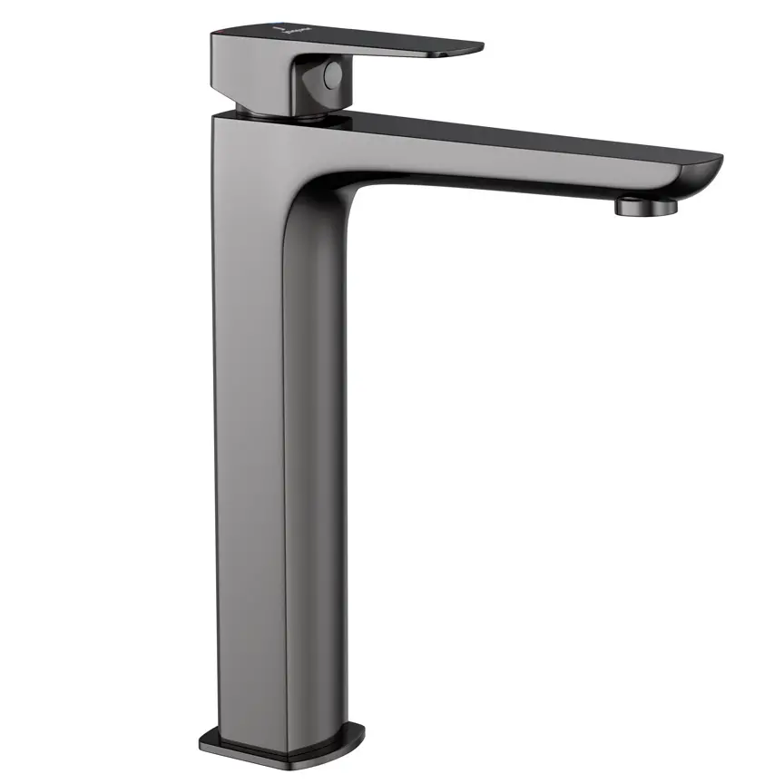 Jaquar Kubix Black Chrome Prime Extended Mono Basin Mixer
