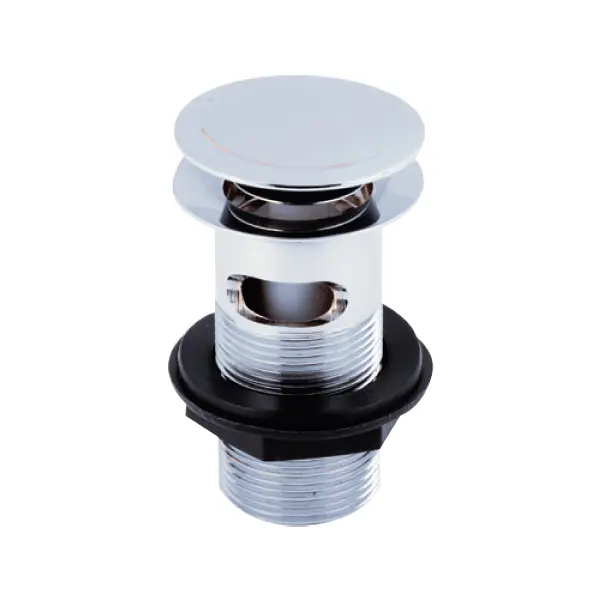 Slotted CP Push Button Chrome Basin Waste