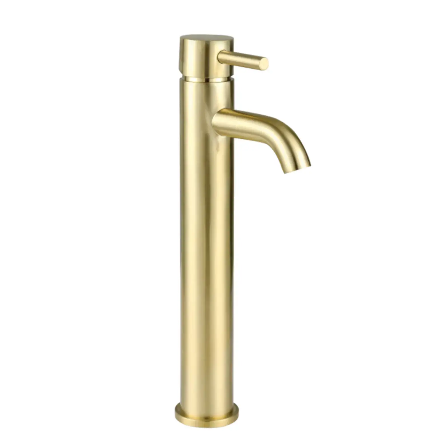 Treviso Single Lever Tall Basin Mixer Brushed Gold