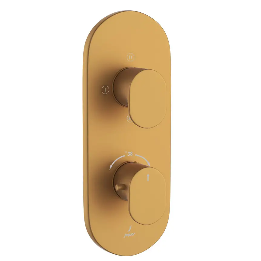 Jaquar Gold Matt PVD Opal Prime Aquamax 3 Outlet Thermostatic Shower Mixer