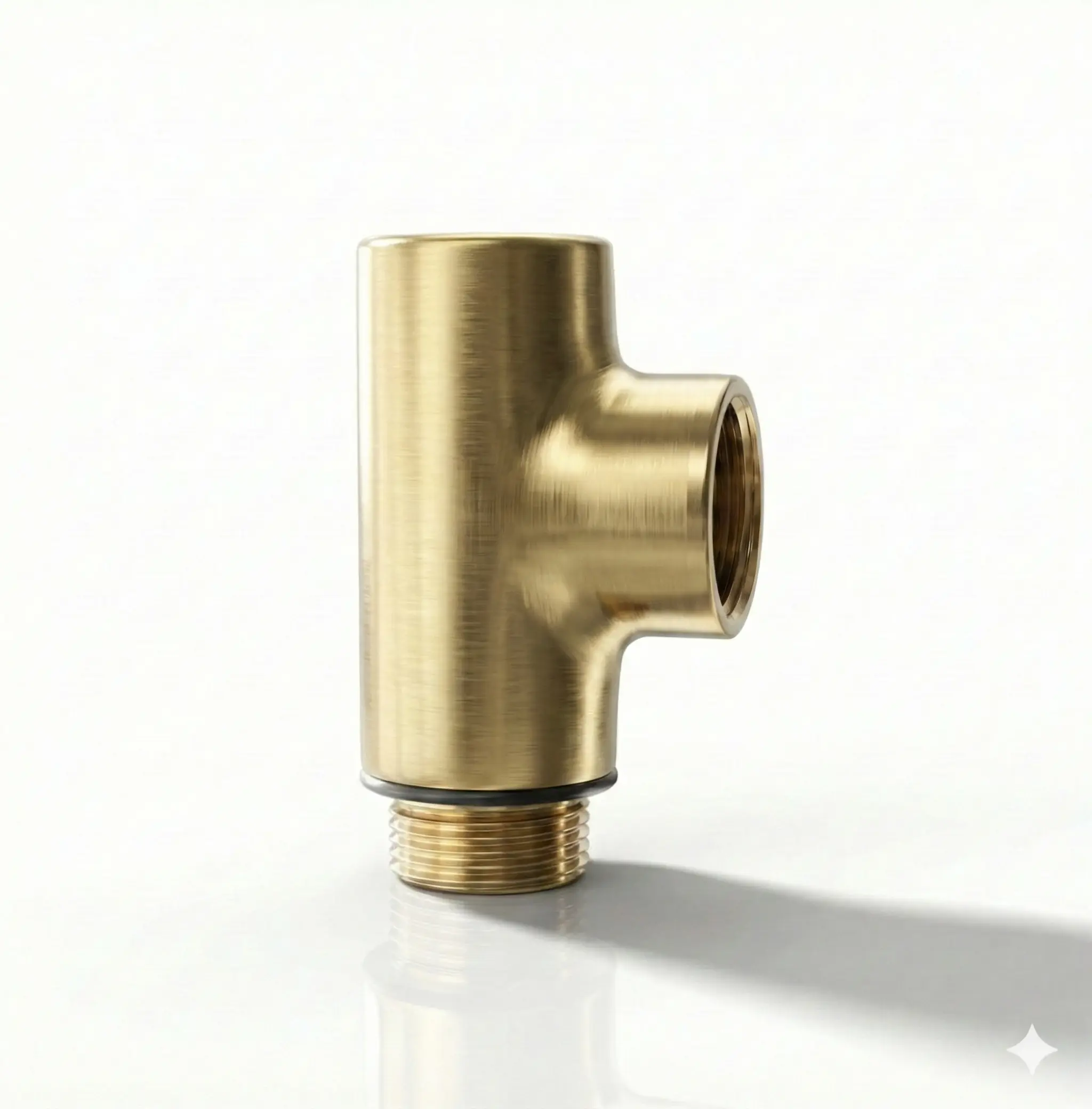Universal Brushed Gold Radiator Valve Connector Joint Fitting
