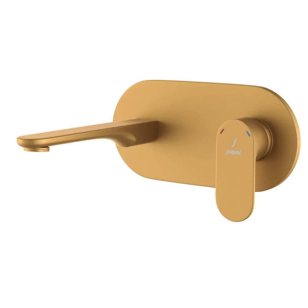 Jaquar Opal Gold Matt PVD Prime 2-Hole Wall-Mounted Basin Mixer