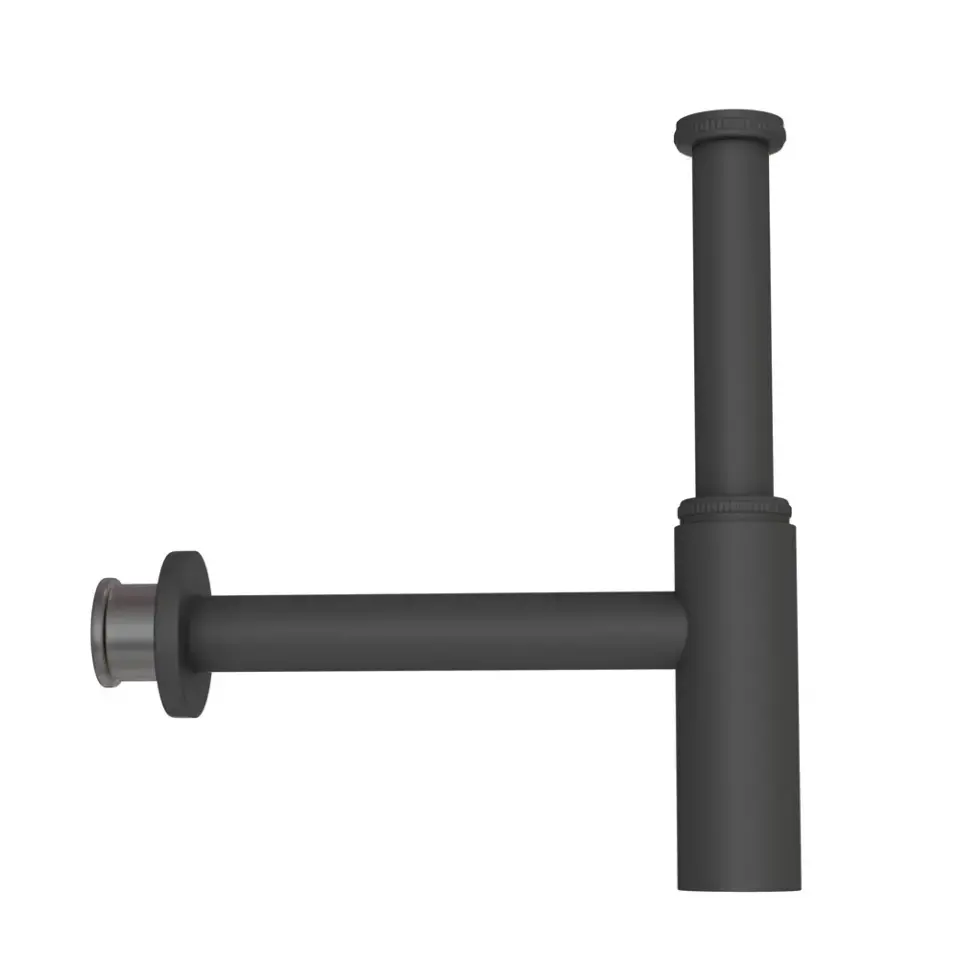 Jaquar Allied Bottle Trap with 250mm & 190 mm Long Wall Connection Pipes & Wall Flange Black Matt