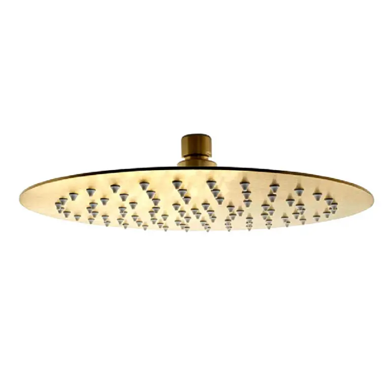 200mm Ceiling Mounted Overhead Shower Brushed Gold