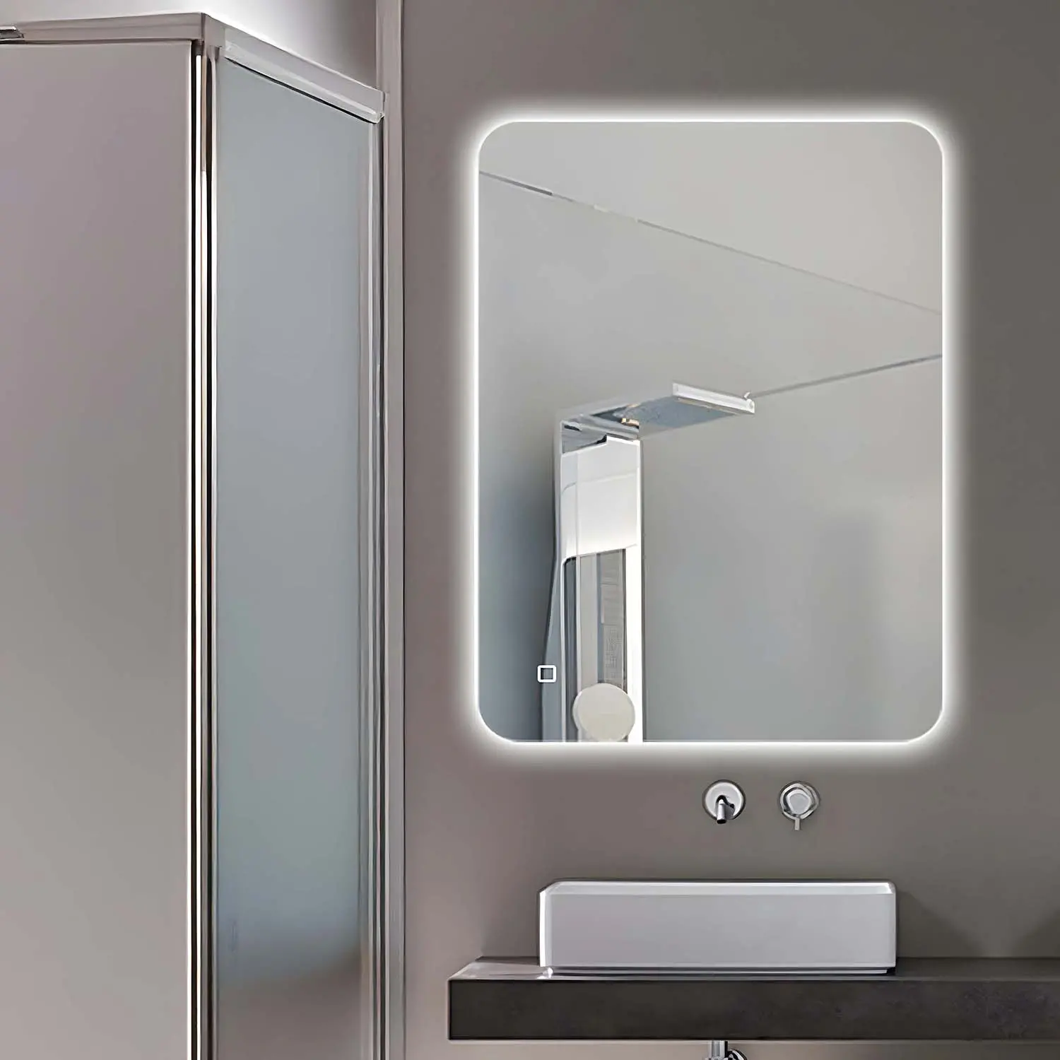 Intense Led Mirror 50SS with shaver socket