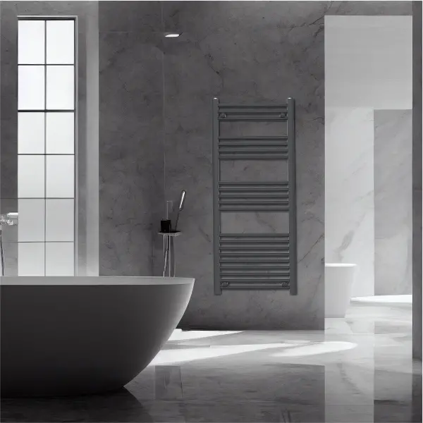 Anthracite Tokyo Single Modern Vertical Towel Radiator 1000mm x 500mm