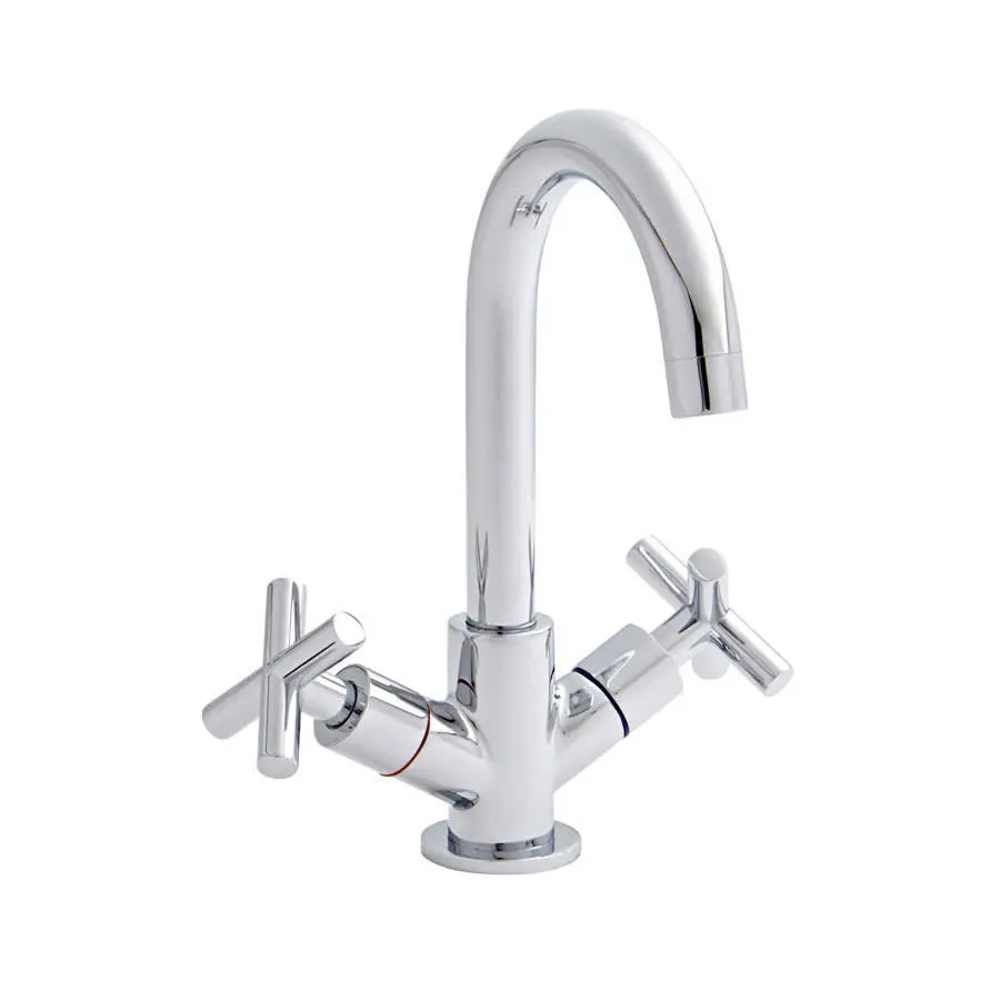Times Chrome Mono Basin Mixer Tap With Click Waste
