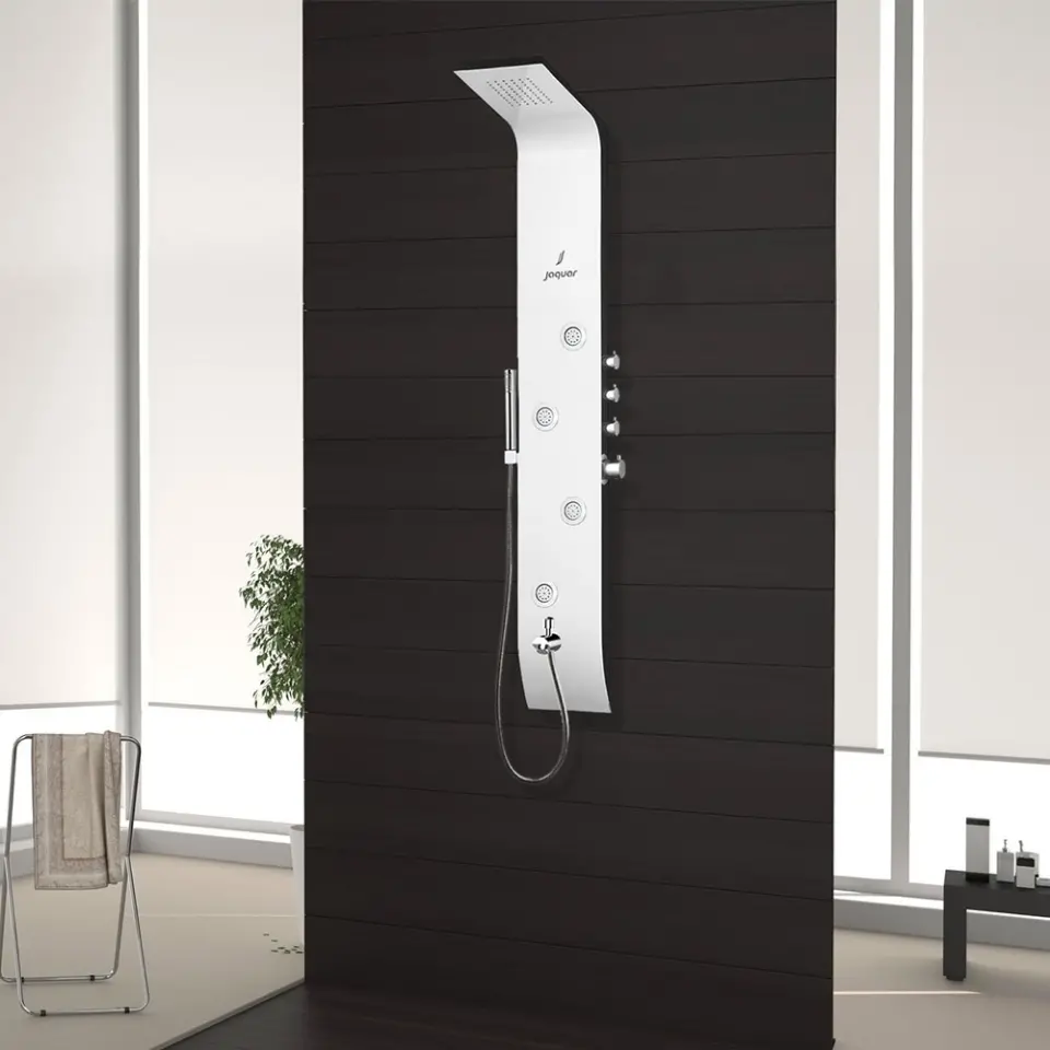 Jaquar Curve Neo Shower Wall Panel White Almunium Finish