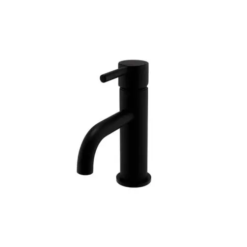 Nero Black Matt Round Basin Mixer Tap With Waste
