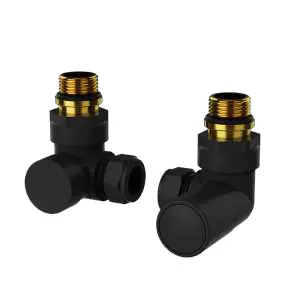 Corner Black Manual Radiator Valves