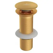 Jaquar Allied Click Clack Basin  UnSlotted Waste with 130mm Height Gold Matt PVD