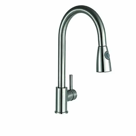 Optima Brushed Steel  Pull Out Kitchen Tap