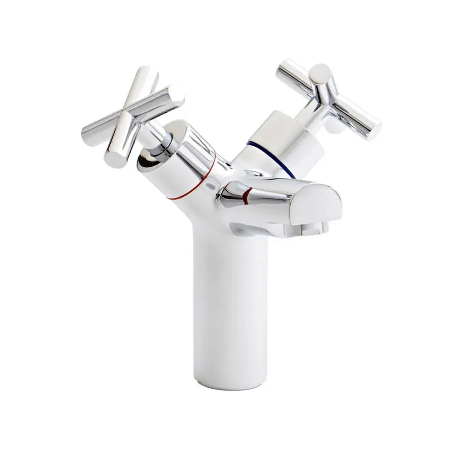 Times Chrome Branch Mono Basin Mixer Tap With Click Waste