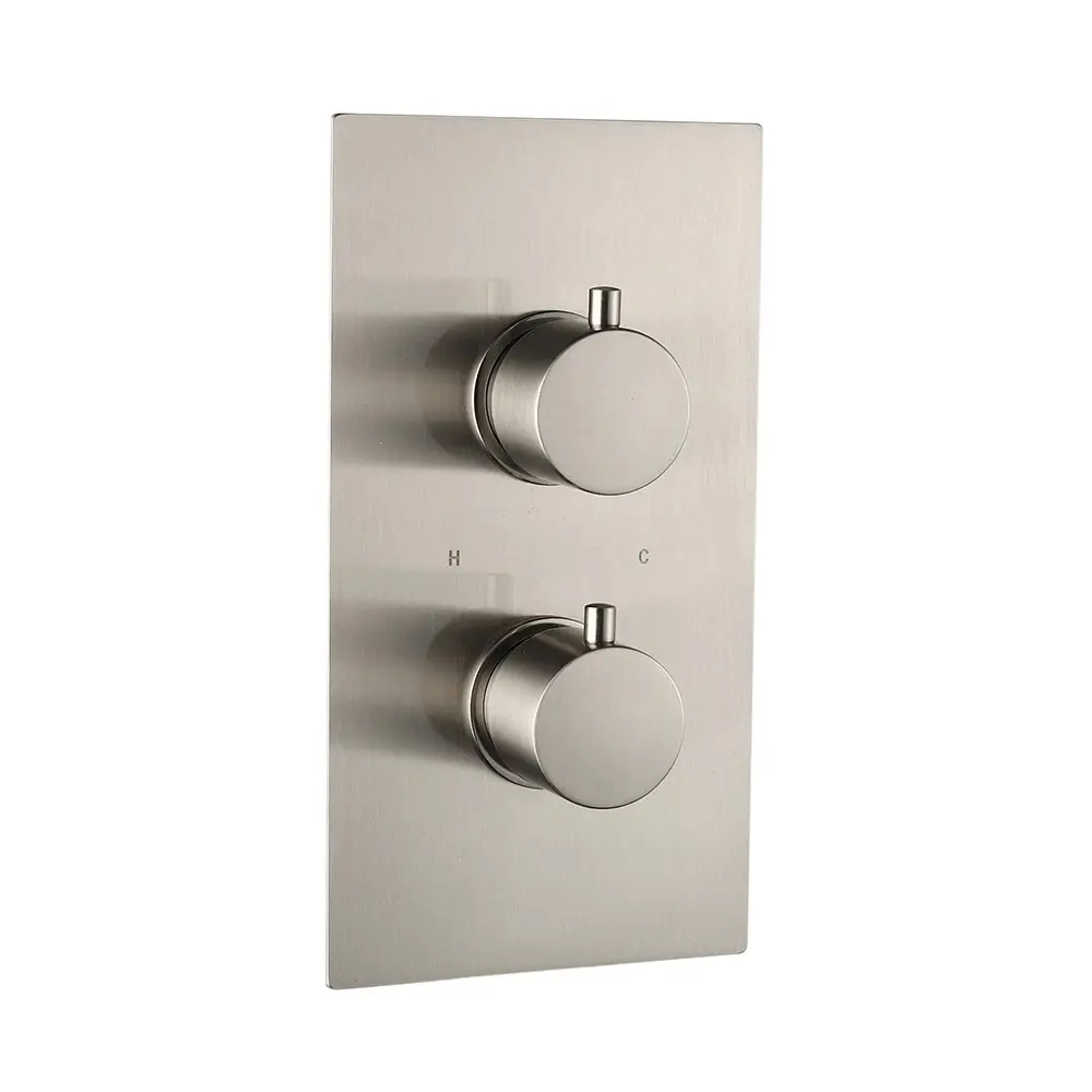 Treviso Thermostatic Concealed Shower Mixer One Outlet Brushed Nickel
