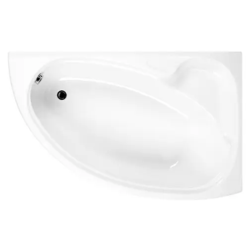 Dove Cnite Single Ended Left Hand Bath with Legs 1550x950mm LH CNITE