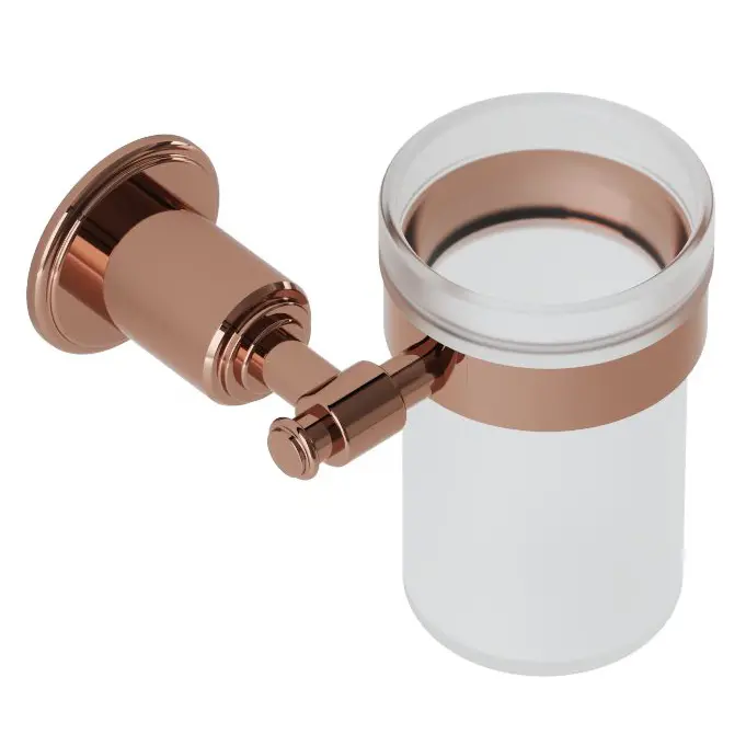 Artize Blush Gold PVD VIC Tumbler Holder (frosted glass)