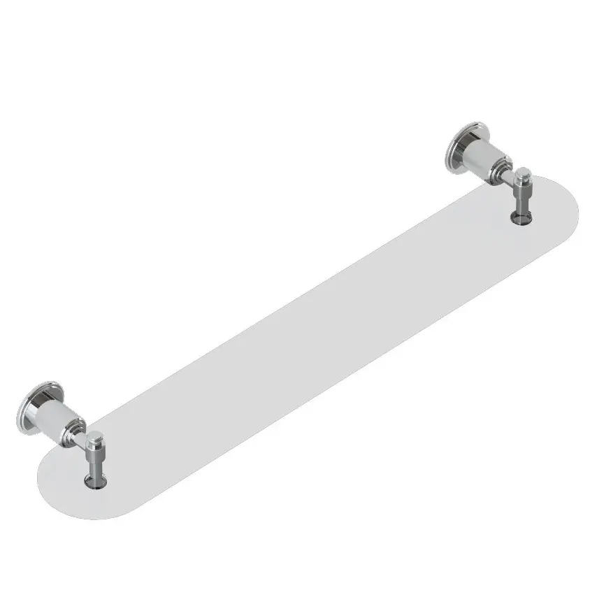 Artize Chrome Glass Shelf 600mm Long