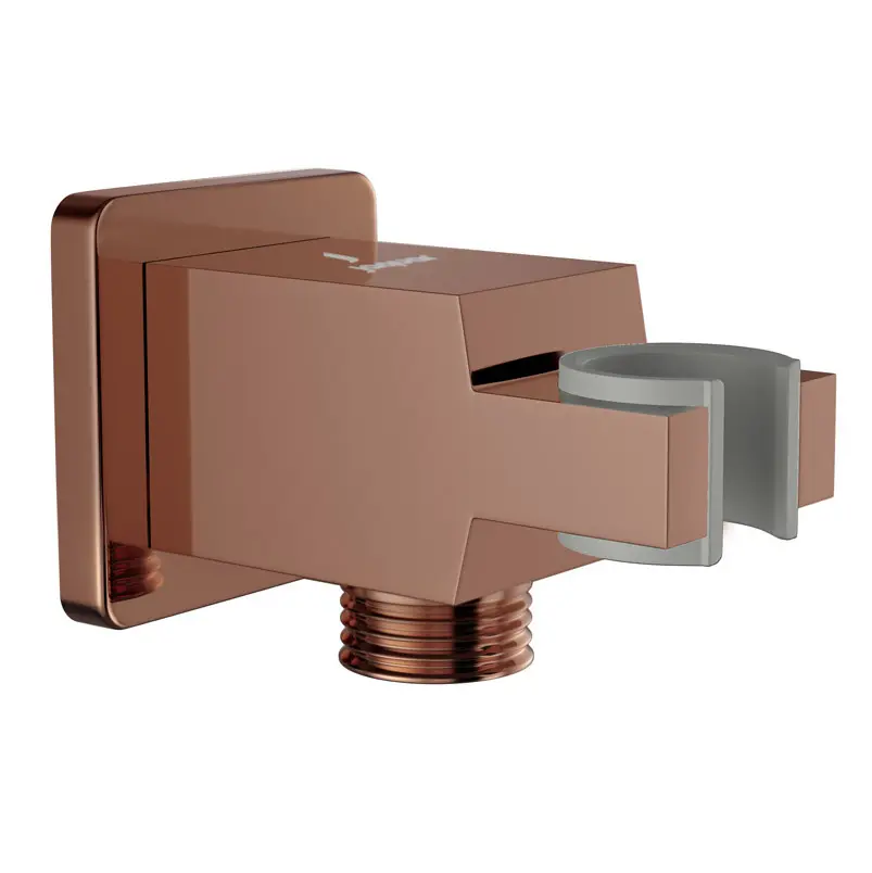 Jaquar Blush Gold PVD Kubix Prime Wall Outlet with Handset Holder
