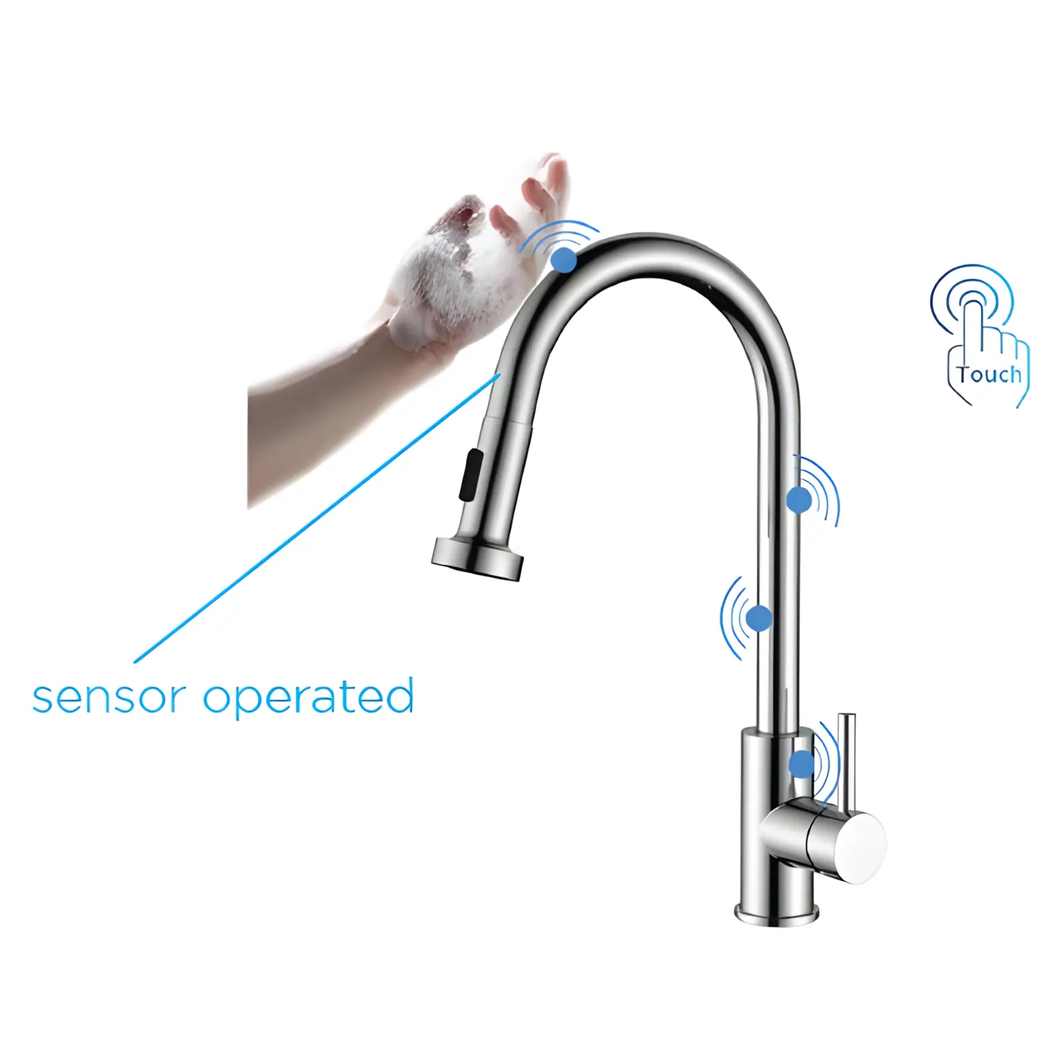 OLA-SENSOR TOUCH Pull Out Kitchen Mixer Tap