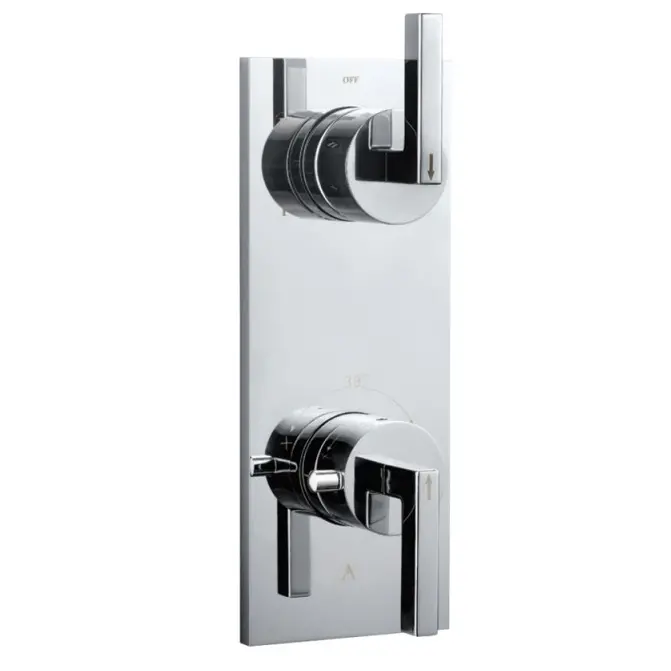 Artize Linea Thermostatic shower valve with 2-way outlets