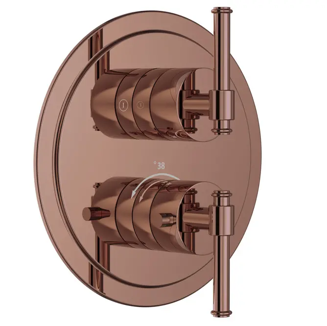 Artize Blush Gold PVD VIC Thermostatic Shower Mixer 2-way Outlets